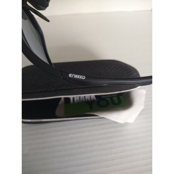 Enkeeo Black Polarized Sports Sunglasses with case cloth and card lightweight - Picture 6 of 14